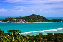 View of Ile Therese west coast of Seychelles Islands View of Ile Therese west coast of Seychelles Islands